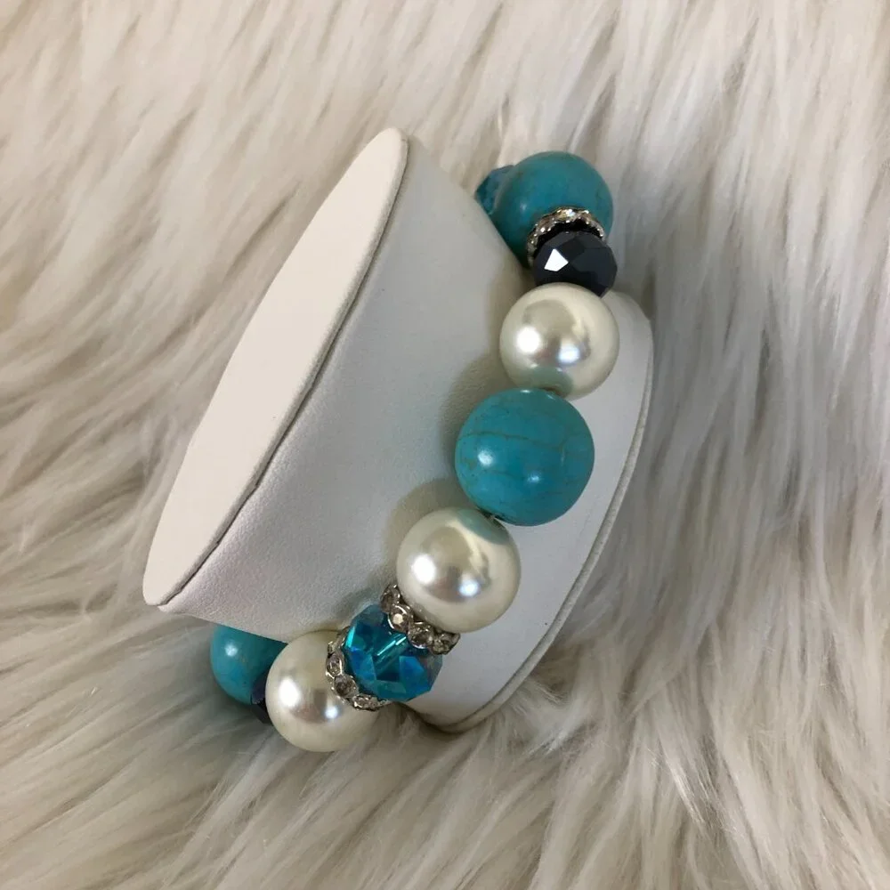 ole pearl beaded stretch bracelet